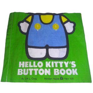 VTG Sanrio Hello Kitty's Soft Cloth Button Book J.M.L Gray 1982  RARE